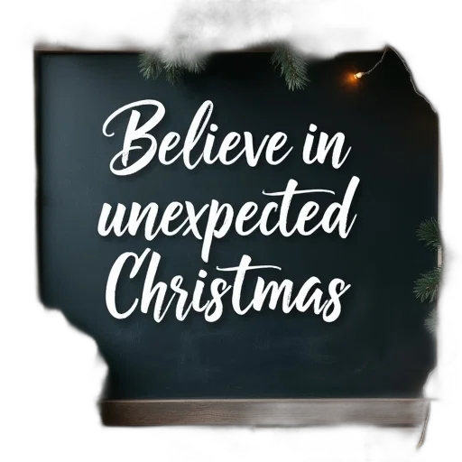 christmas, chalkboard, words, believe transparent PNG cut-out