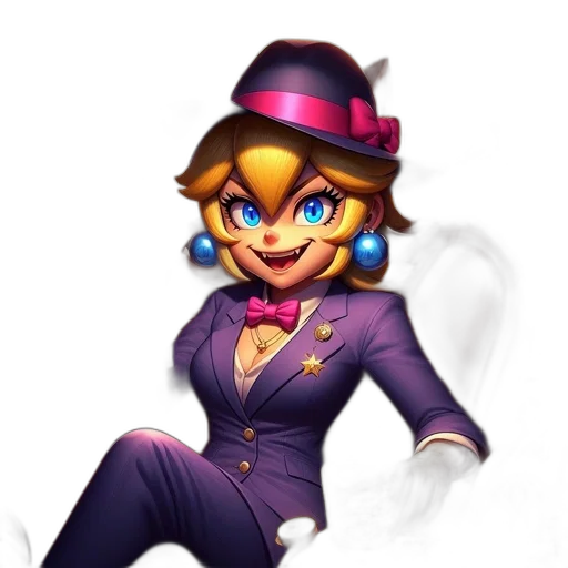 staff, hat, face, concept art, cartoon, pixel art, 3d render, blonde-haired transparent PNG cut-out