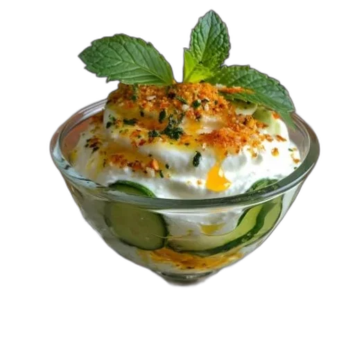 food, photorealistic, 3d render, dish, shown, glass, bowl, placed transparent PNG cut-out