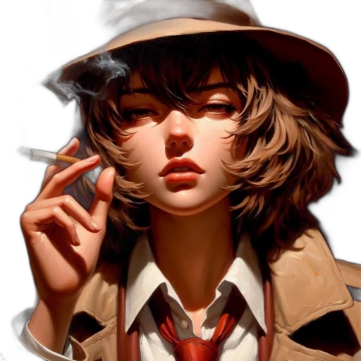 hat, jacket, face, staff, photorealistic, concept art, comic book art, anime transparent PNG cut-out