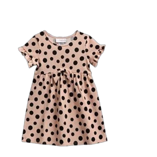 dress, baby, girl, black, polka, dots, light, pink transparent PNG cut-out