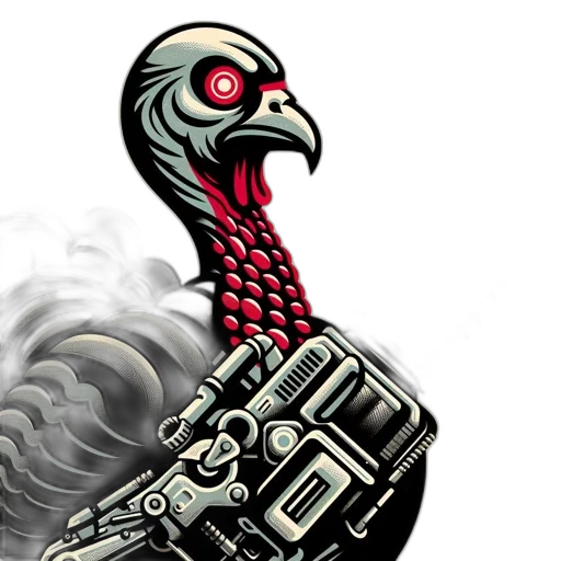 robot, concept art, comic book art, pixel art, 3d render, anthropomorphic, machine-like, turkey transparent PNG cut-out