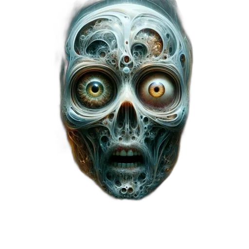 mask, face, creature, robot, 3d render, concept art, photorealistic, comic book art transparent PNG cut-out