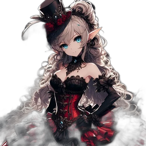 staff, crown, dress, weapon, fantasy art, concept art, anime, pixel art transparent PNG cut-out