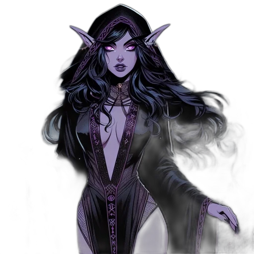 staff, dress, fantasy art, concept art, comic book art, pixel art, dark, monochrome transparent PNG cut-out
