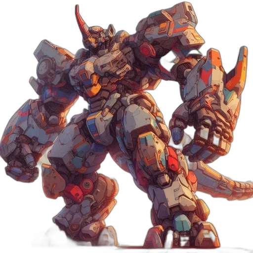 robot, weapon, dragon, concept art, fantasy art, pixel art, watercolor, outer space transparent PNG cut-out