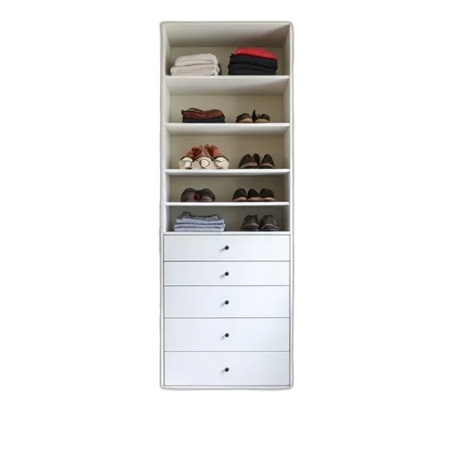 furniture, shoes, 3d render, modern, walk-in, closet, grid-like, shelving transparent PNG cut-out