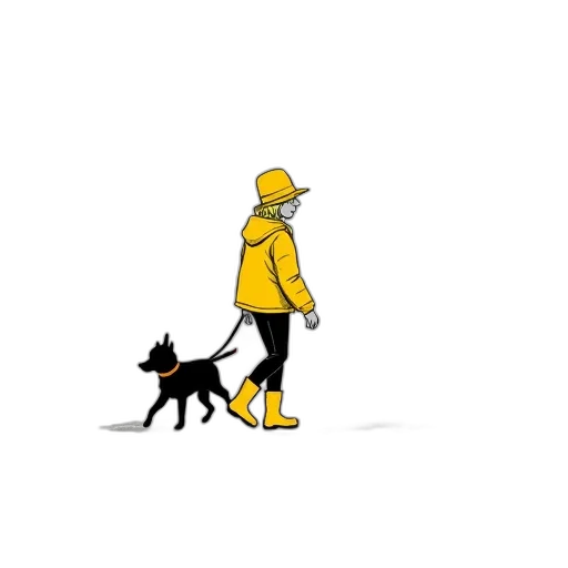 animal, staff, jacket, umbrella, pixel art, concept art, comic book art, cartoon transparent PNG cut-out