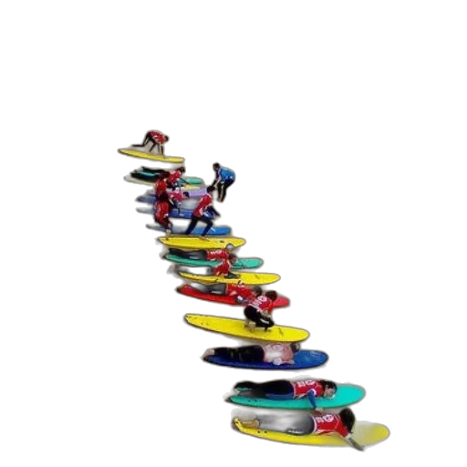 shoes, 3d render, group, surfers transparent PNG cut-out