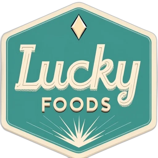 food, teal-colored, sign, word, lucky, bold, white, cursive transparent PNG cut-out