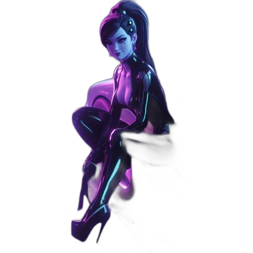 dress, robot, staff, shoes, concept art, 3d render, pixel art, vaporwave transparent PNG cut-out