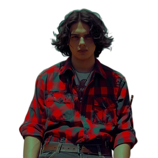 jacket, face, hair, robot, photorealistic, vaporwave, pixel art, concept art transparent PNG cut-out
