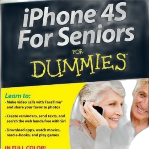 book, cover, titled, iphone, seniors, dummies, black, background transparent PNG cut-out