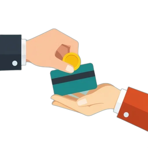 man, inserting, coin, touch transparent PNG cut-out