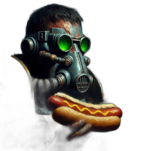 robot, food, face, mask, concept art, cyberpunk, fantasy art, photorealistic transparent PNG cut-out