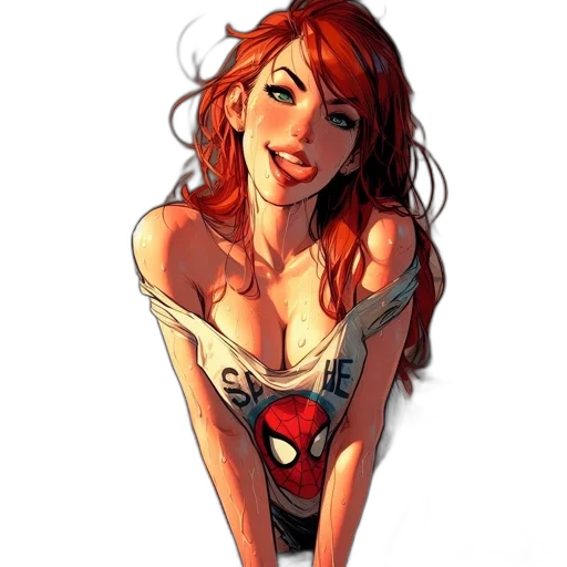 dress, comic book art, concept art, pixel art, cartoon, red, illustration, shows transparent PNG cut-out