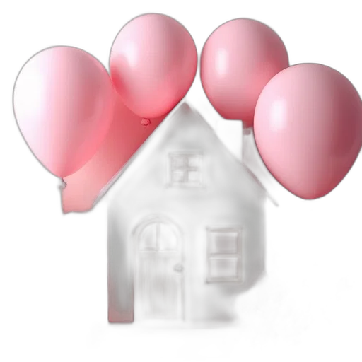 3d render, home, surrounded, paper transparent PNG cut-out