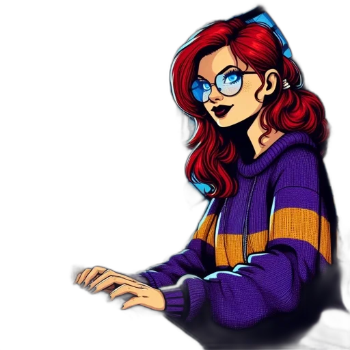 jacket, staff, pixel art, cartoon, comic book art, anime, neon lights, colorful transparent PNG cut-out