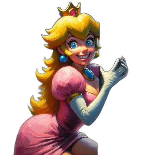 crown, dress, staff, face, concept art, pixel art, 3d render, fantasy art transparent PNG cut-out