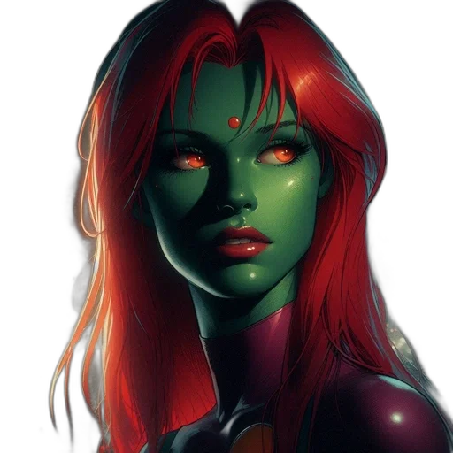 face, mask, comic book art, fantasy art, concept art, pixel art, green, red transparent PNG cut-out