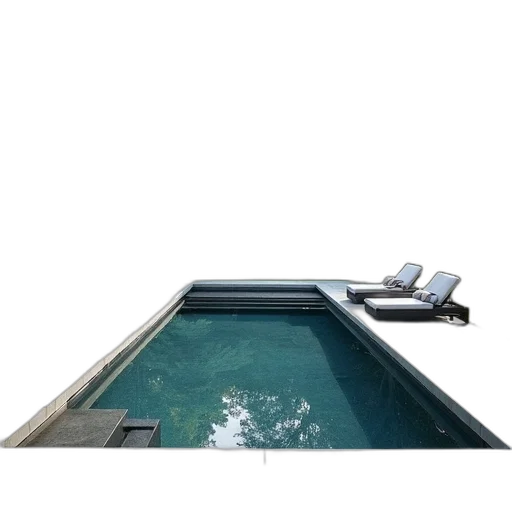 furniture, 3d render, photorealistic, underwater transparent PNG cut-out