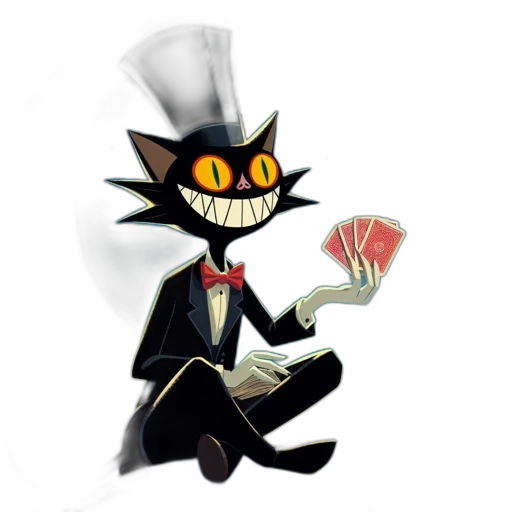 staff, hat, concept art, cartoon, fantasy art, pixel art, anthropomorphic, cat transparent PNG cut-out