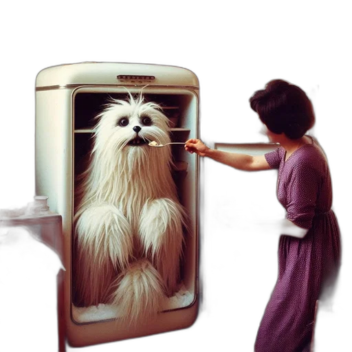 creature, animal, mask, photorealistic, concept art, 3d render, vintage, kitchen transparent PNG cut-out