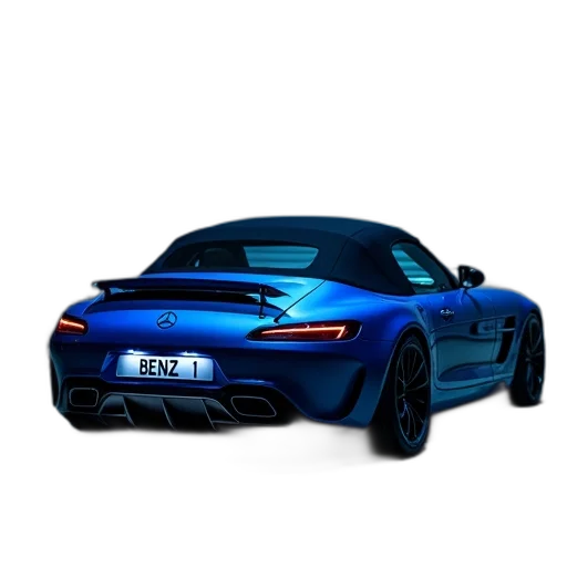 car, 3d render, photorealistic, concept art, vaporwave, blue, sleek, sports transparent PNG cut-out