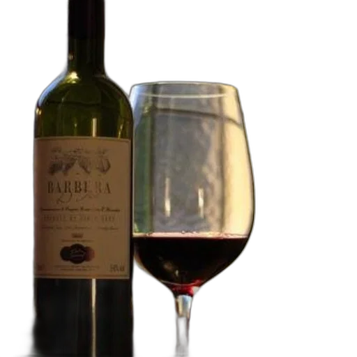bottle, 3d render, barbera, wine transparent PNG cut-out