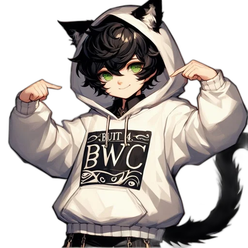 staff, jacket, pixel art, anime, concept art, fantasy art, monochrome, animated transparent PNG cut-out