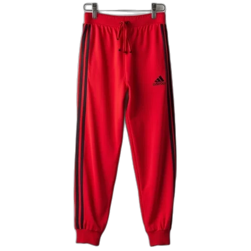 red, adidas, essential, sweat, track, pants transparent PNG cut-out