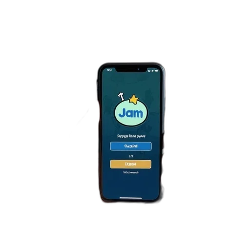 person, holding, smartphone, game, interface, screen, displaying, jam transparent PNG cut-out