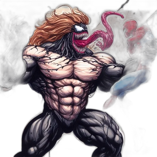 creature, hair, animal, concept art, comic book art, fantasy art, photorealistic, intense transparent PNG cut-out