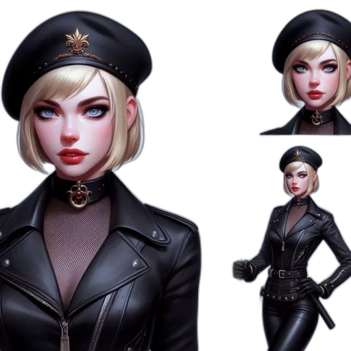 concept art, fantasy art, comic book art, 3d render, dark, illustration, features, woman transparent PNG cut-out