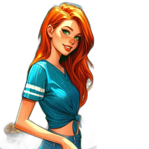 dress, staff, fantasy art, comic book art, cartoon, concept art, blue, colorful transparent PNG cut-out