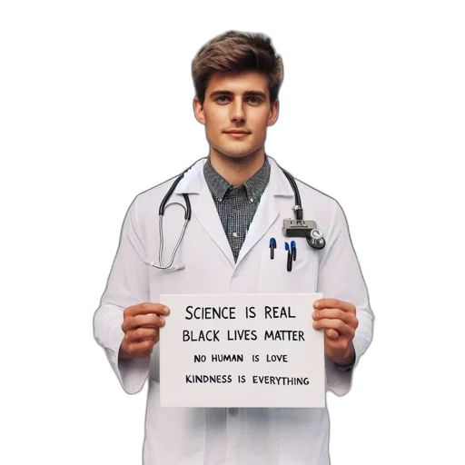 staff, weapon, robot, animal, man, white, lab, coat transparent PNG cut-out