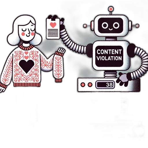 robot, concept art, illustration, features, woman, heart, sweater, red transparent PNG cut-out