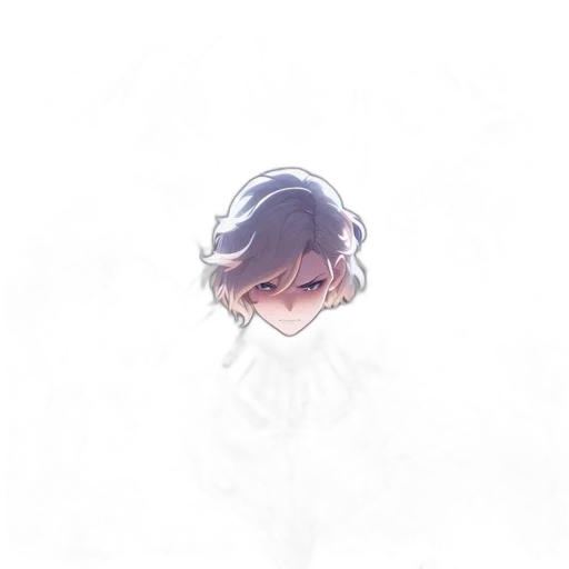 face, mask, creature, crown, pixel art, watercolor, concept art, anime transparent PNG cut-out