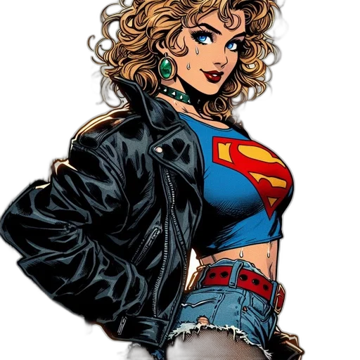 jacket, comic book art, cartoon, concept art, pixel art, image, portrays, woman transparent PNG cut-out