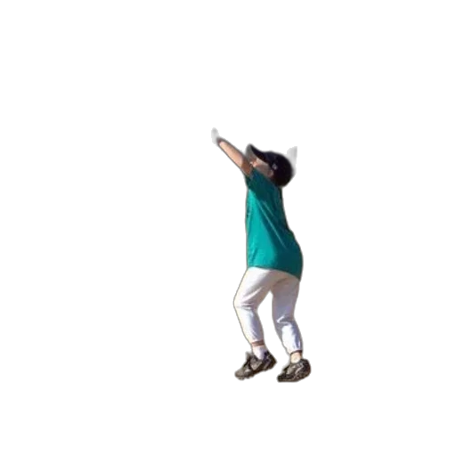 staff, 3d render, baseball, player, green, shirt, white, pants transparent PNG cut-out