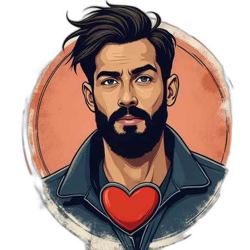 jacket, cartoon, comic book art, watercolor transparent PNG cut-out