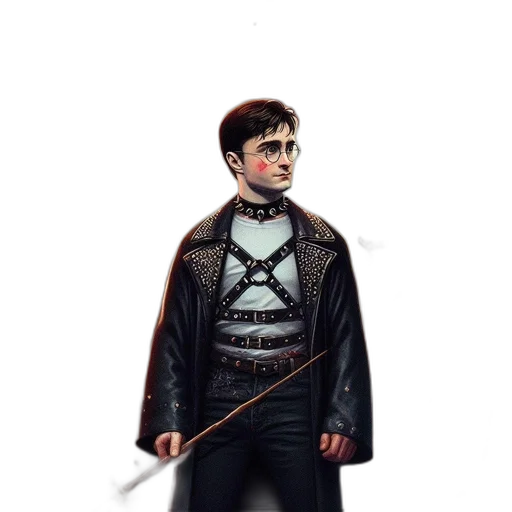 jacket, staff, sword, weapon, concept art, comic book art, fantasy art, pixel art transparent PNG cut-out