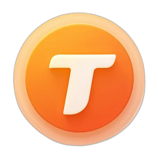 close-up, bright, orange, white, logo, stylized, letter, center transparent PNG cut-out