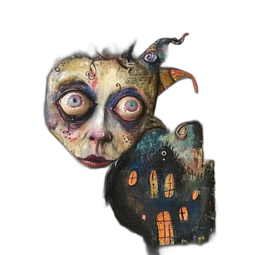 mask, creature, face, dragon, concept art, fantasy art, watercolor, 3d render transparent PNG cut-out