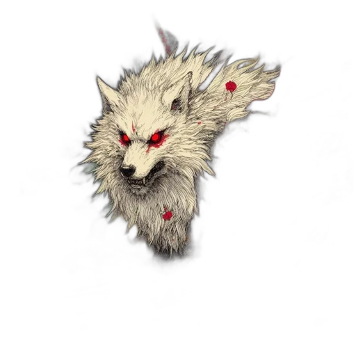 creature, mask, animal, staff, concept art, fantasy art, watercolor, pixel art transparent PNG cut-out