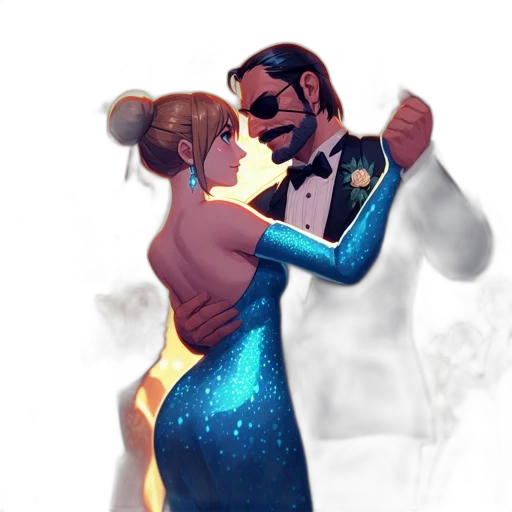 dress, concept art, pixel art, comic book art, cartoon, fire, outer space, underwater transparent PNG cut-out