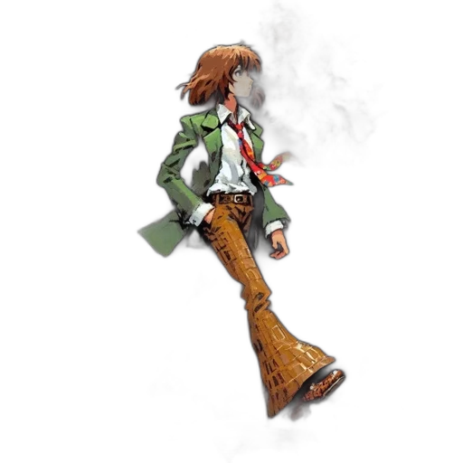 staff, sword, jacket, weapon, concept art, fantasy art, pixel art, young transparent PNG cut-out