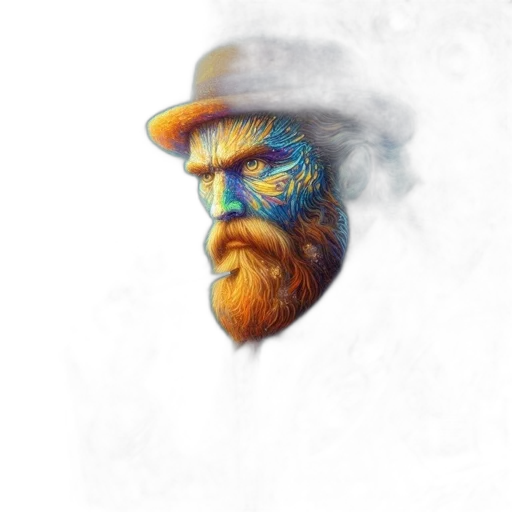face, hat, mask, dragon, fantasy art, concept art, photorealistic, watercolor transparent PNG cut-out