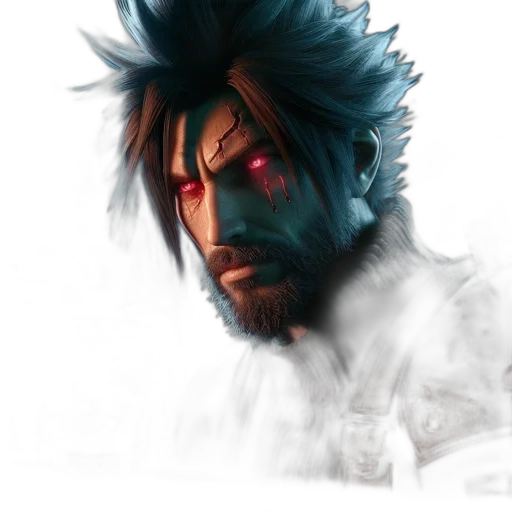 face, mask, staff, hair, concept art, fantasy art, comic book art, photorealistic transparent PNG cut-out