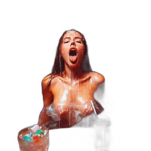 bottle, concept art, photorealistic, oil painting, 3d render, fire, underwater, neon lights transparent PNG cut-out